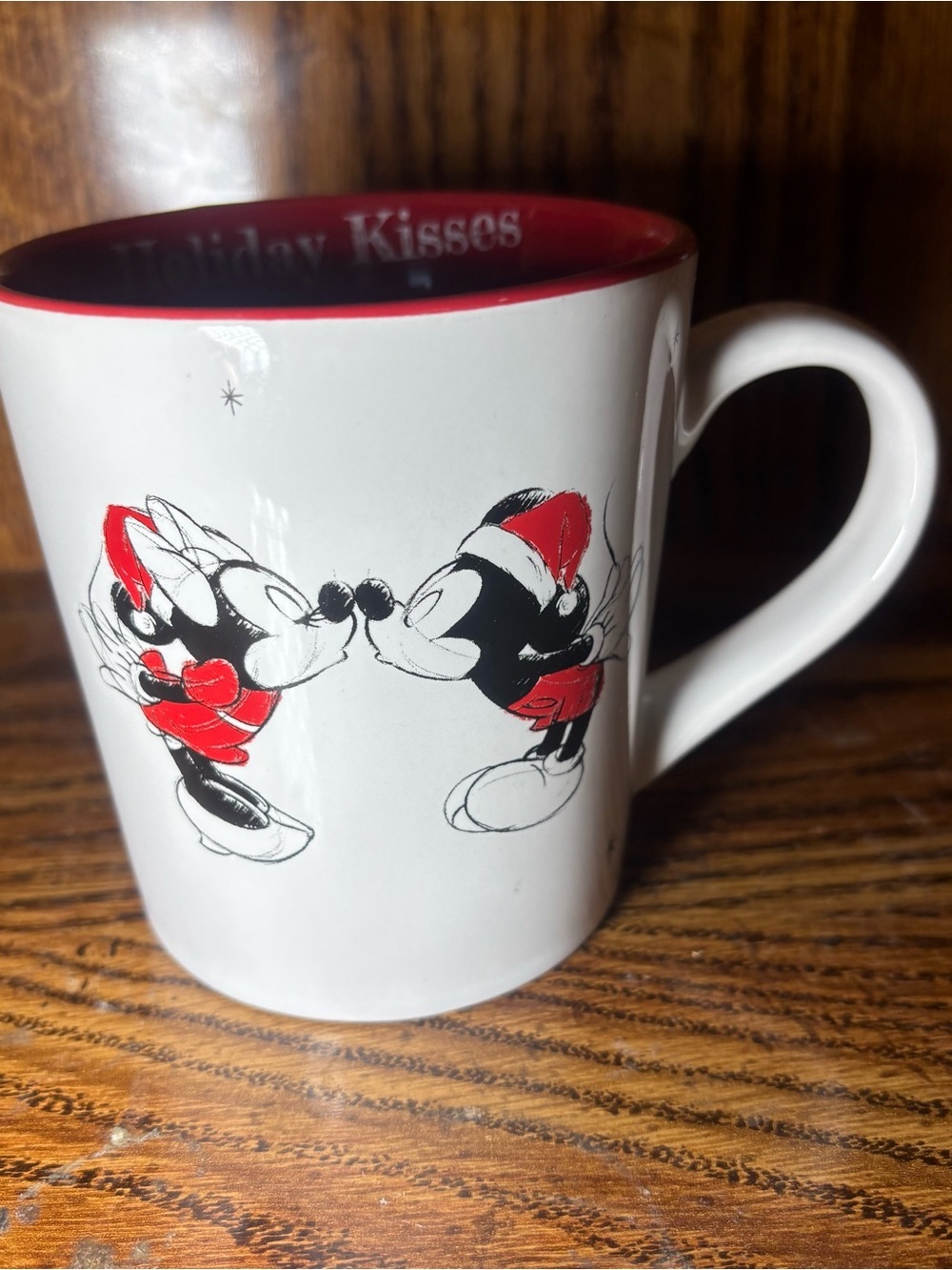 Disney Mickey & Minnie Holiday Kiss Mug - White/Red